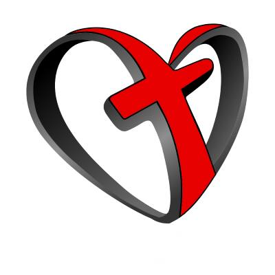 Faderhart Logo white text small